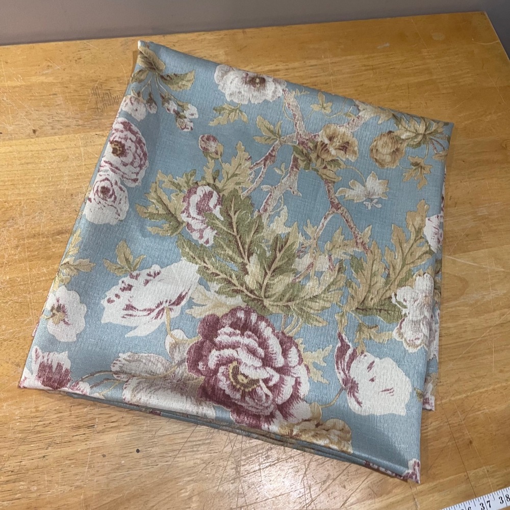 Waverly Ballad Bouquet Floral Shower Curtain Blue Pink Sage Cottagecore 70x72